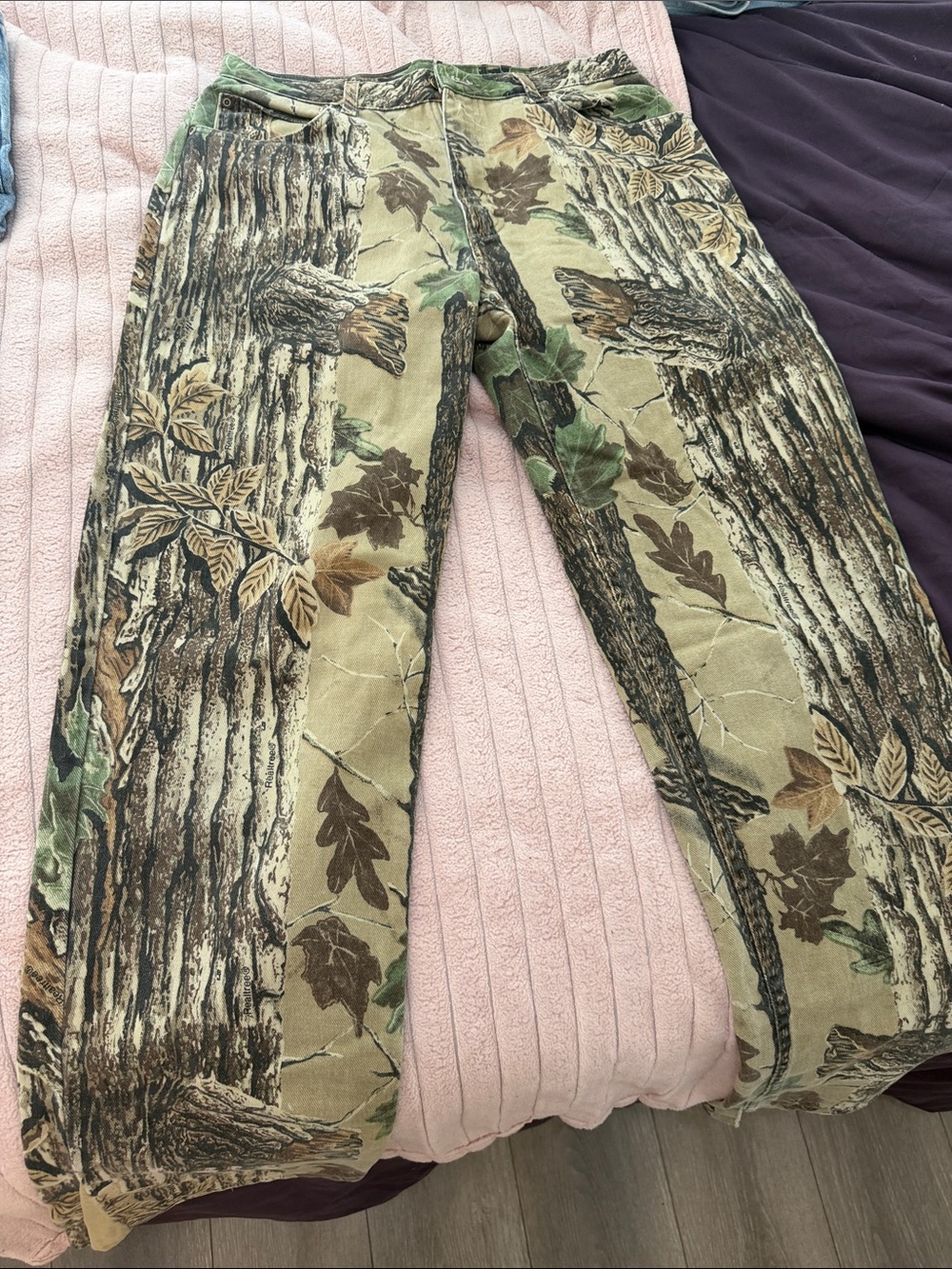 Cabela's Women's Straight-Leg Camouflage Jeans in Green and Brown